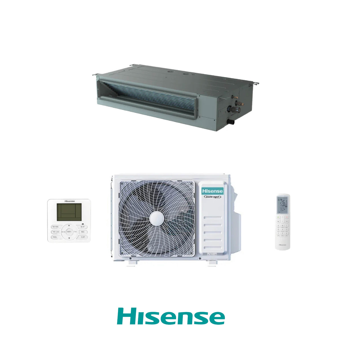 HISENSE CONDIZIONATORE CANALIZZATA SET 12000 BTU ADT35UX4RBL8 R32 TURBO INVERTER A++/A+