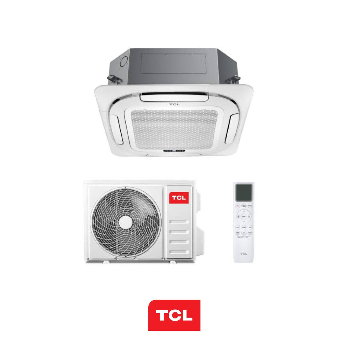 TCL CONDIZIONATORE CASSETTA A 4 VIE SERIE S STANDARD 24000 BTU 90X90 MN24SS1 R32 INVERTER WI-FI A++\A+