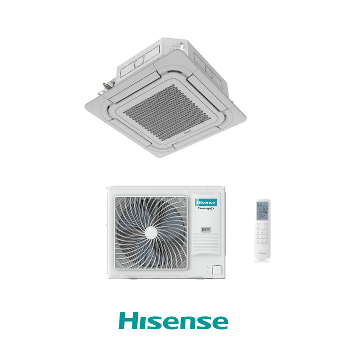HISENSE CONDIZIONATORE CASSETTA A 4 VIE SET 24000 BTU ACT71UR4RJC8 90X90 FLUSSO CIRCOLARE R32 TURBO INVERTER A++
